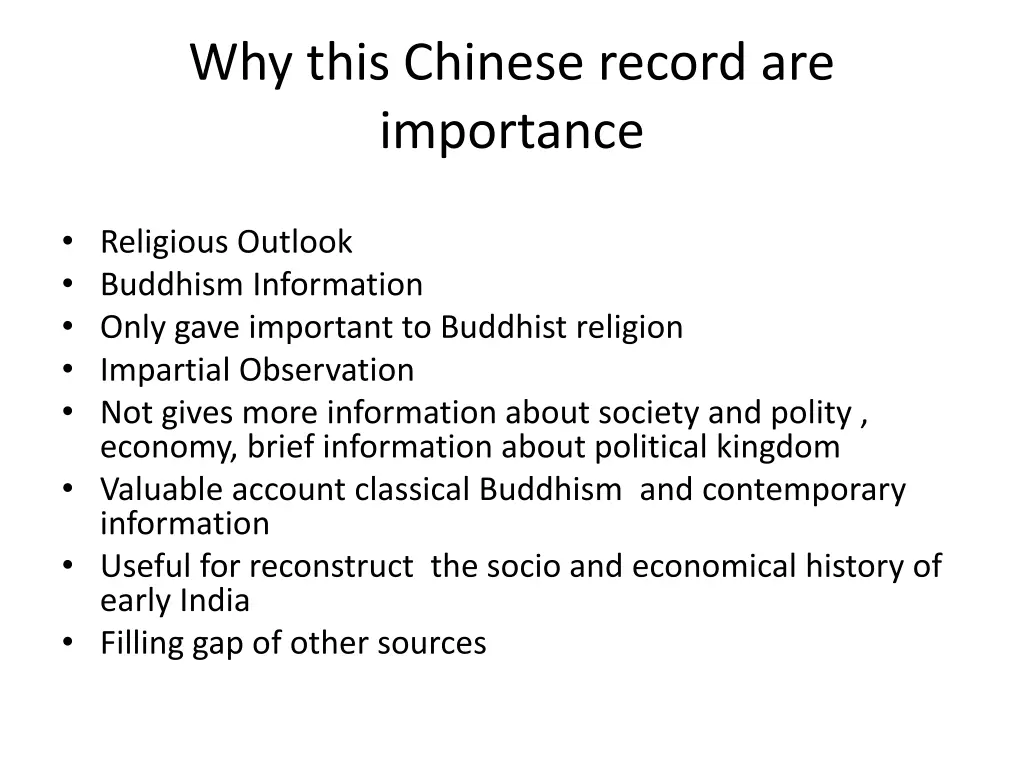 why this chinese record are importance