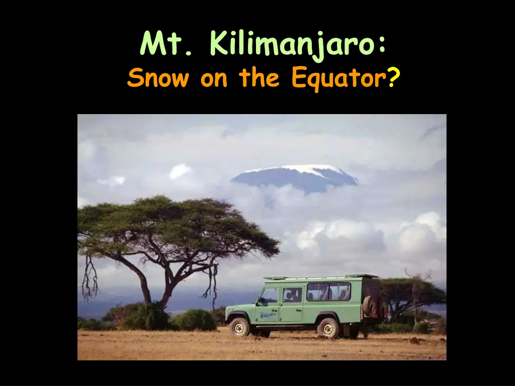 mt kilimanjaro snow on the equator