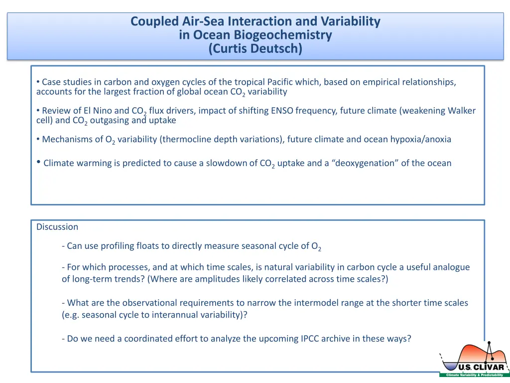 coupled air sea interaction and variability