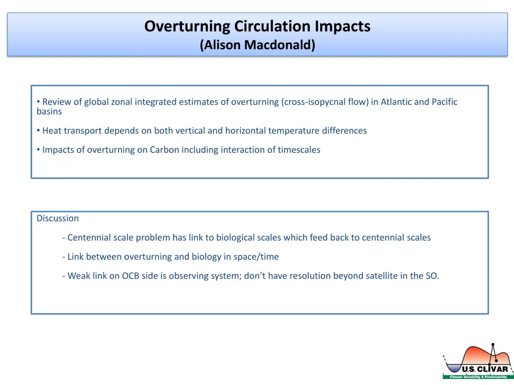 overturning circulation impacts alison macdonald