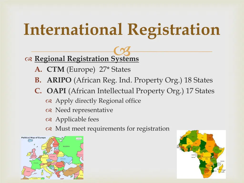 international registration 1