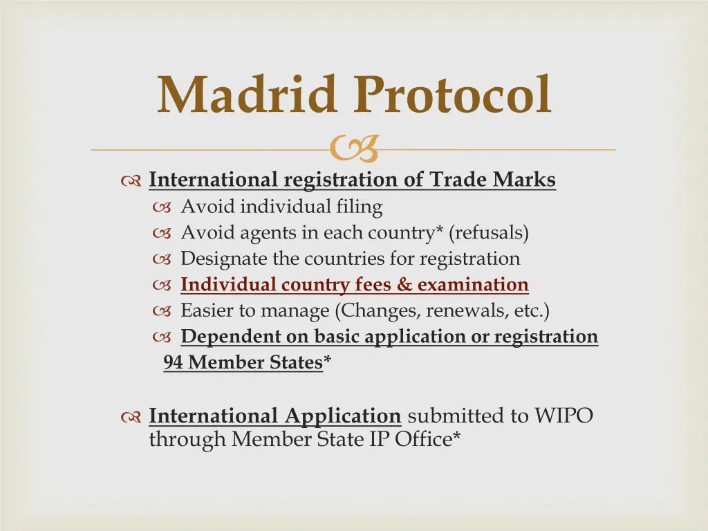 madrid protocol