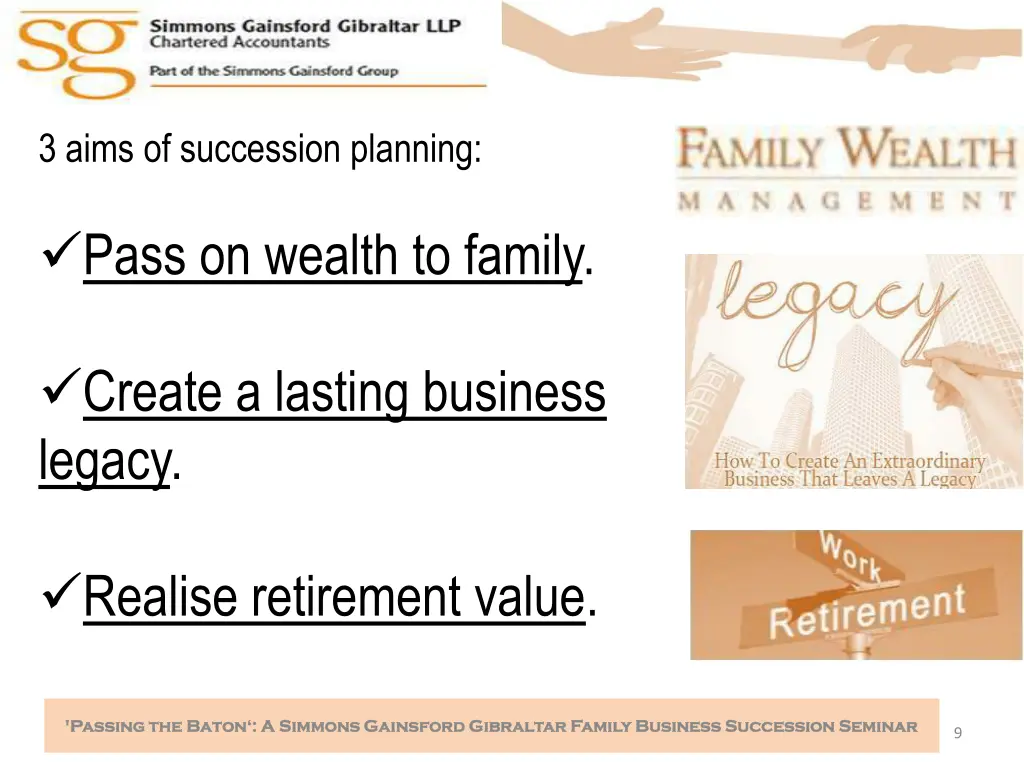 3 aims of succession planning