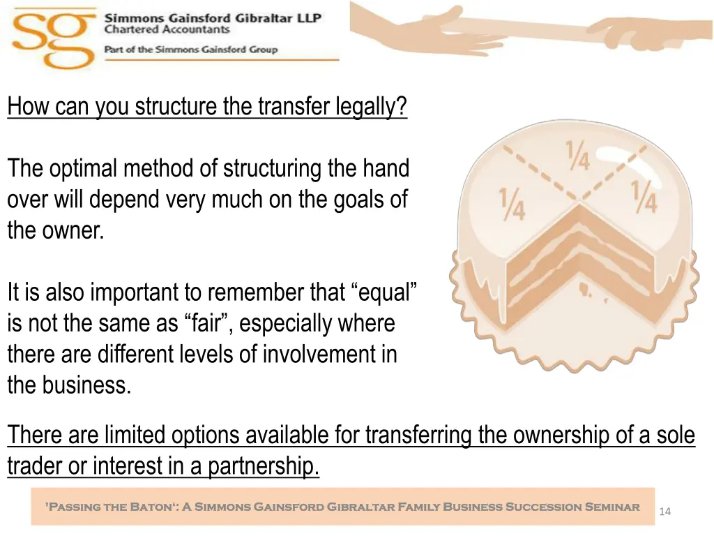 how can you structure the transfer legally