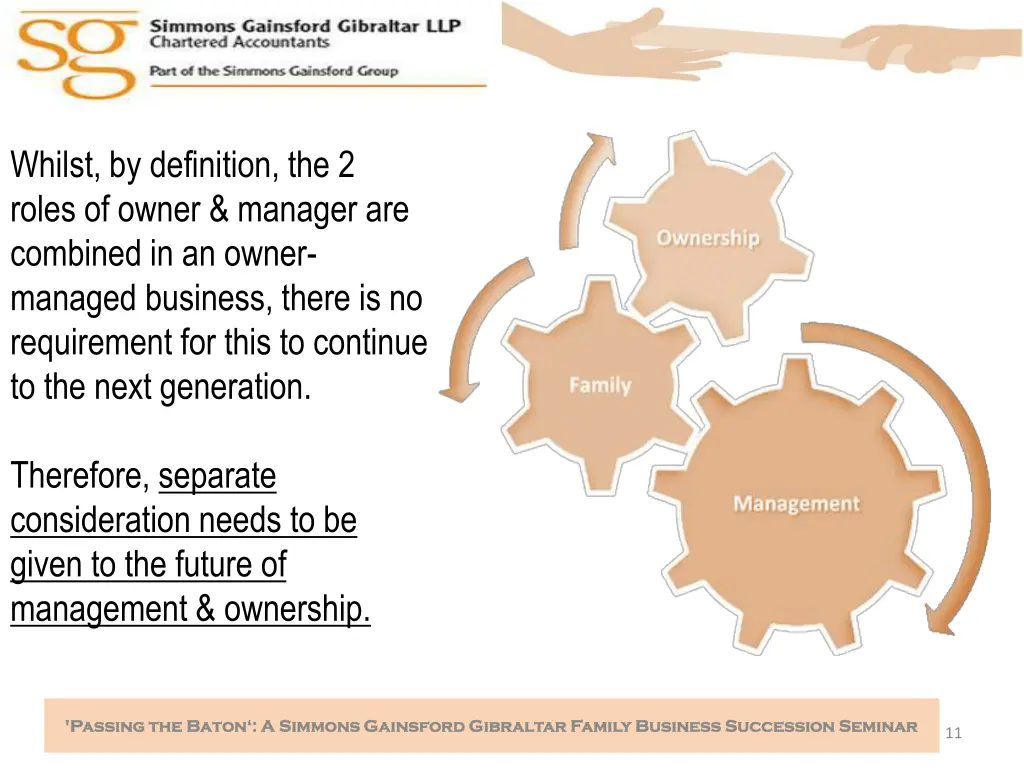 whilst by definition the 2 roles of owner manager