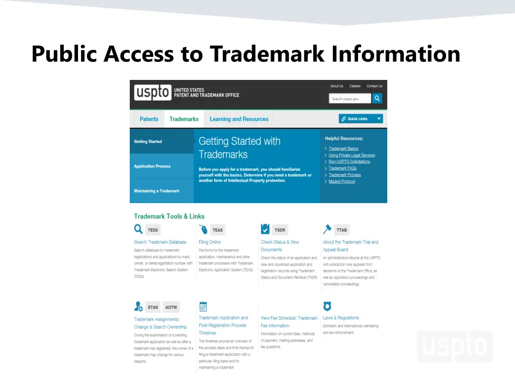 public access to trademark information 1