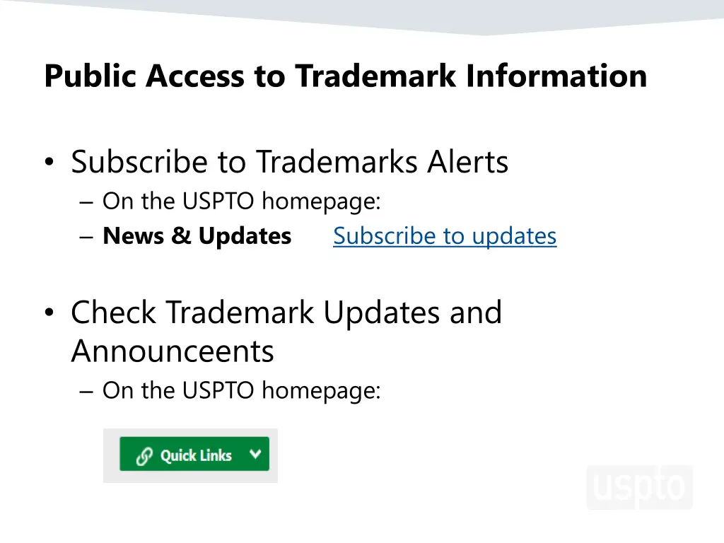 public access to trademark information