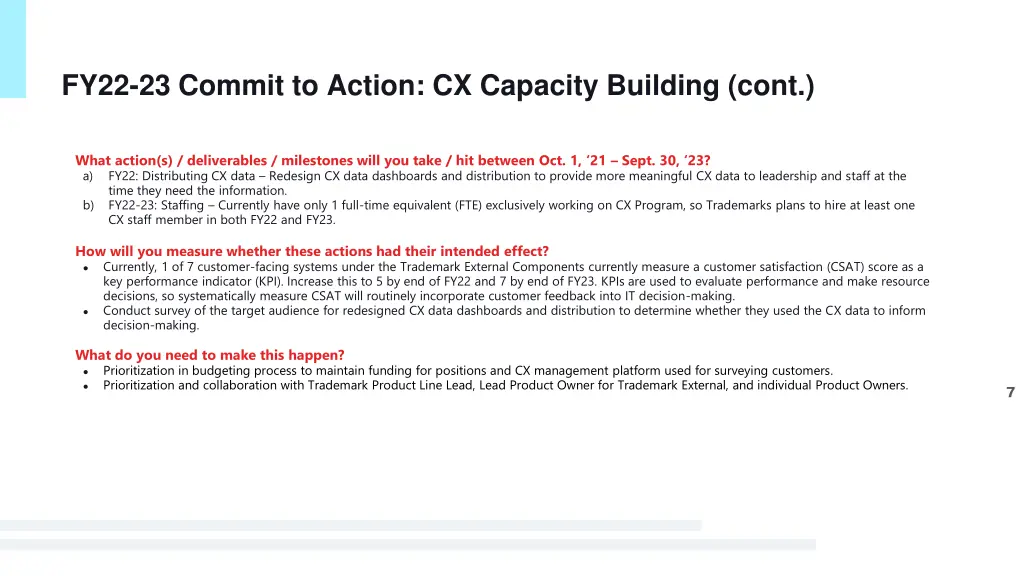 fy22 23 commit to action cx capacity building cont