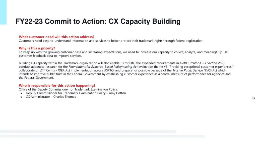 fy22 23 commit to action cx capacity building