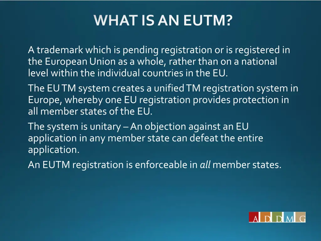 what is an eutm