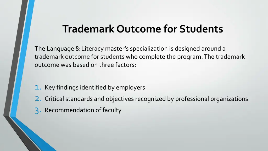 trademark outcome for students