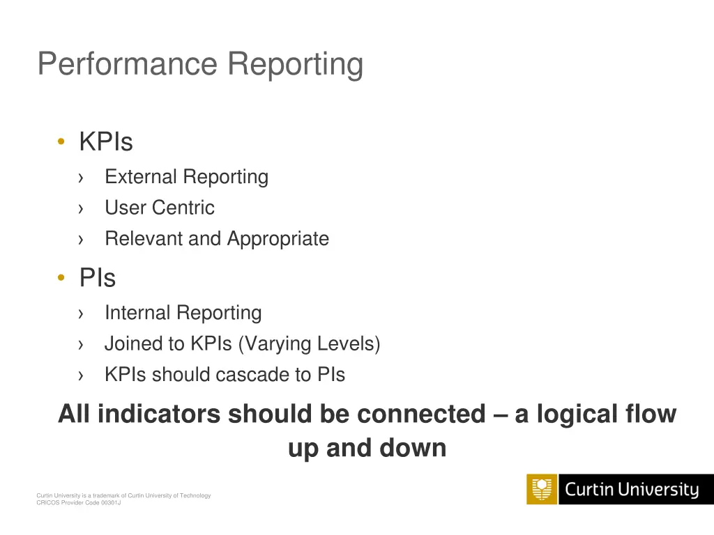 performance reporting