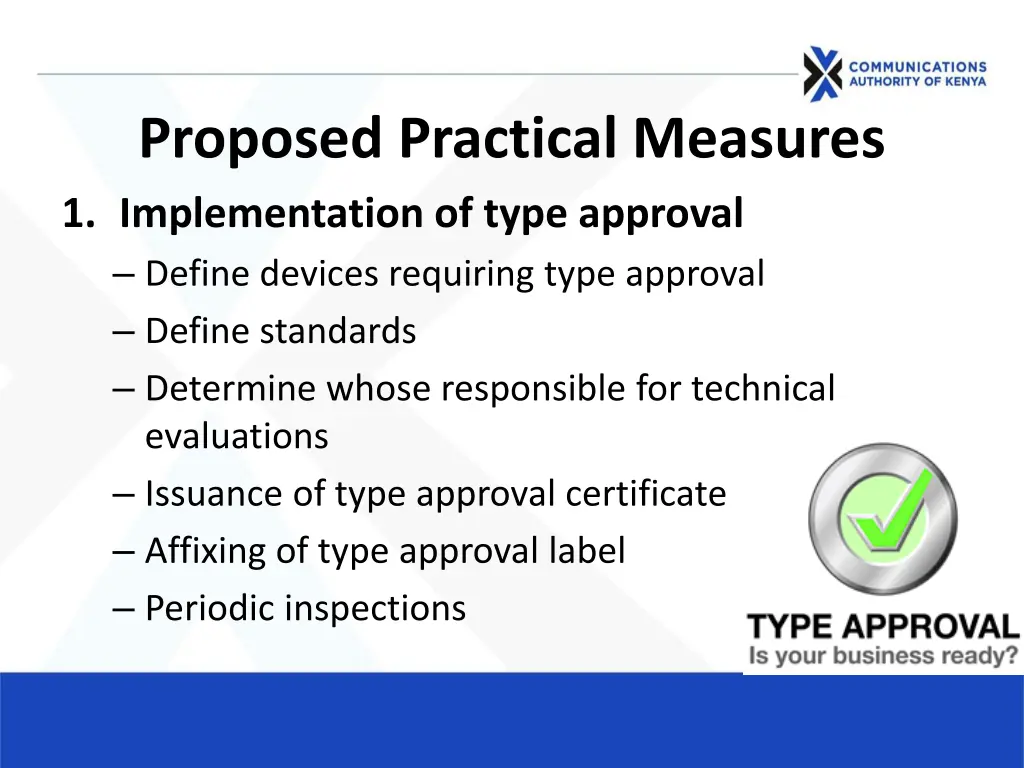 proposed practical measures 1 implementation