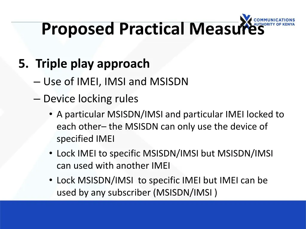 proposed practical measures 6