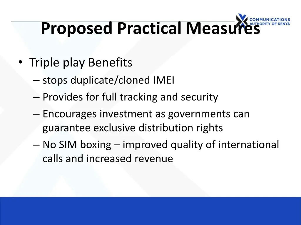 proposed practical measures 7