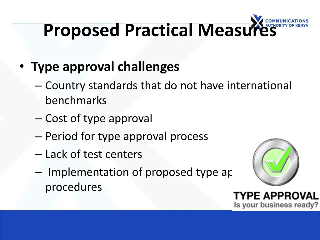 proposed practical measures