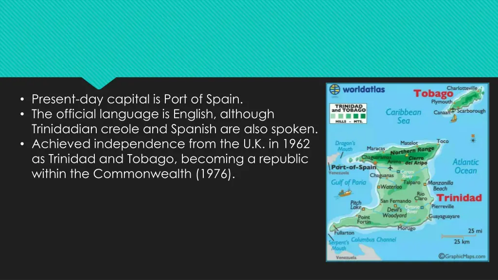 present day capital is port of spain the official