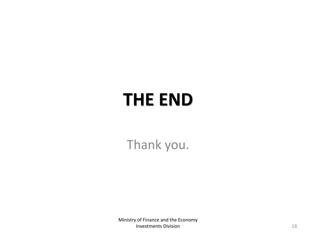 the end