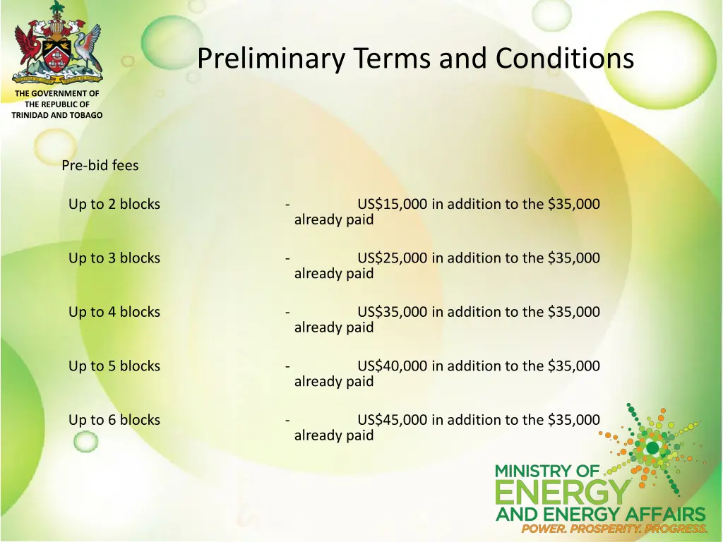 preliminary terms and conditions 1