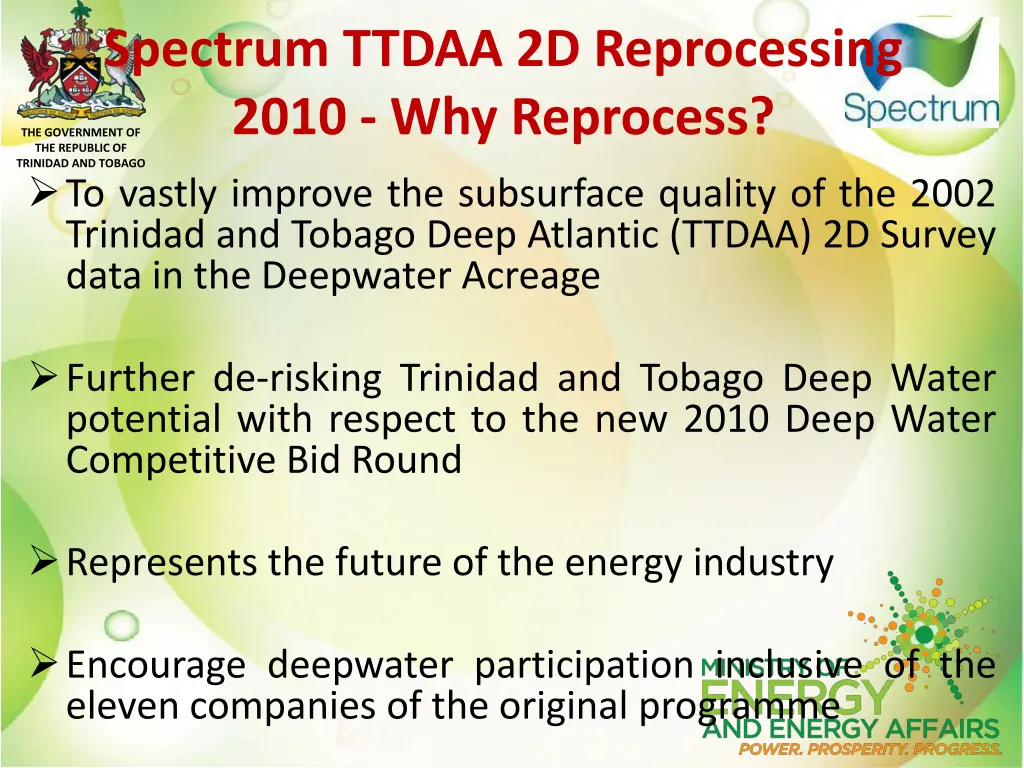 spectrum ttdaa 2d reprocessing 2010 why reprocess