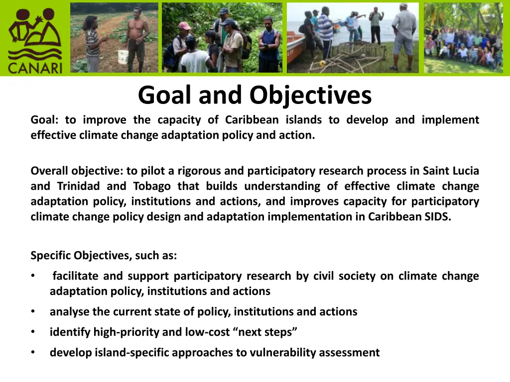 goal and objectives goal to improve the capacity