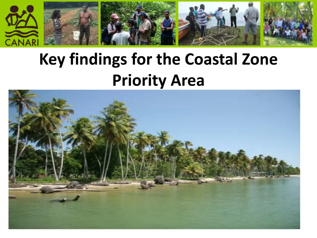 key findings for the coastal zone priority area