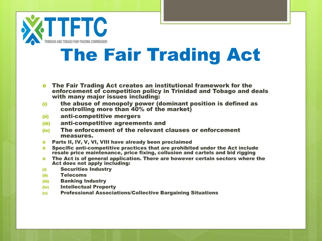 the fair trading act