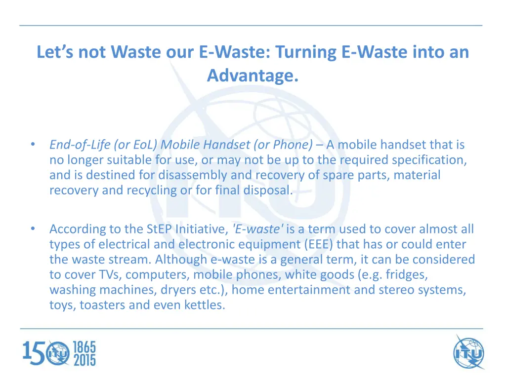 let s not waste our e waste turning e waste into 2