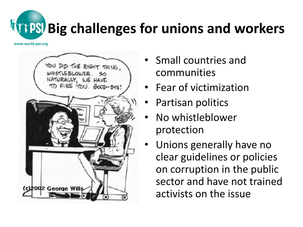 big challenges for unions and workers