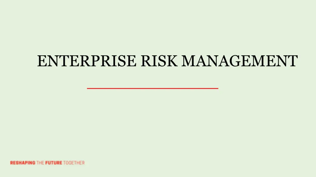 enterprise risk management