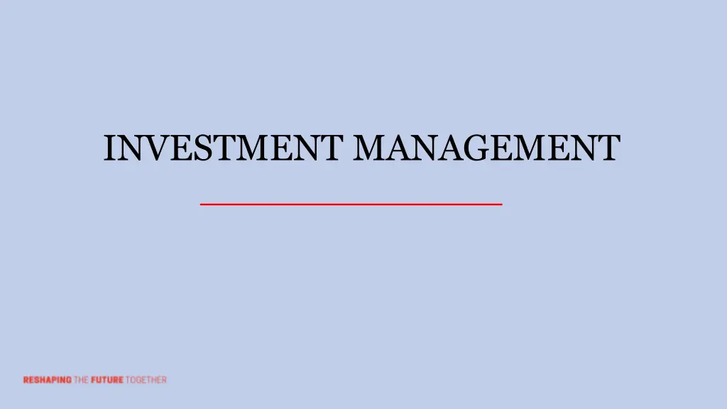 investment management