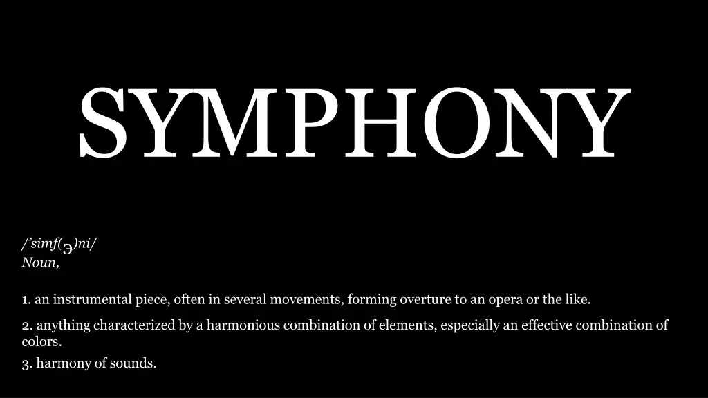 symphony 1