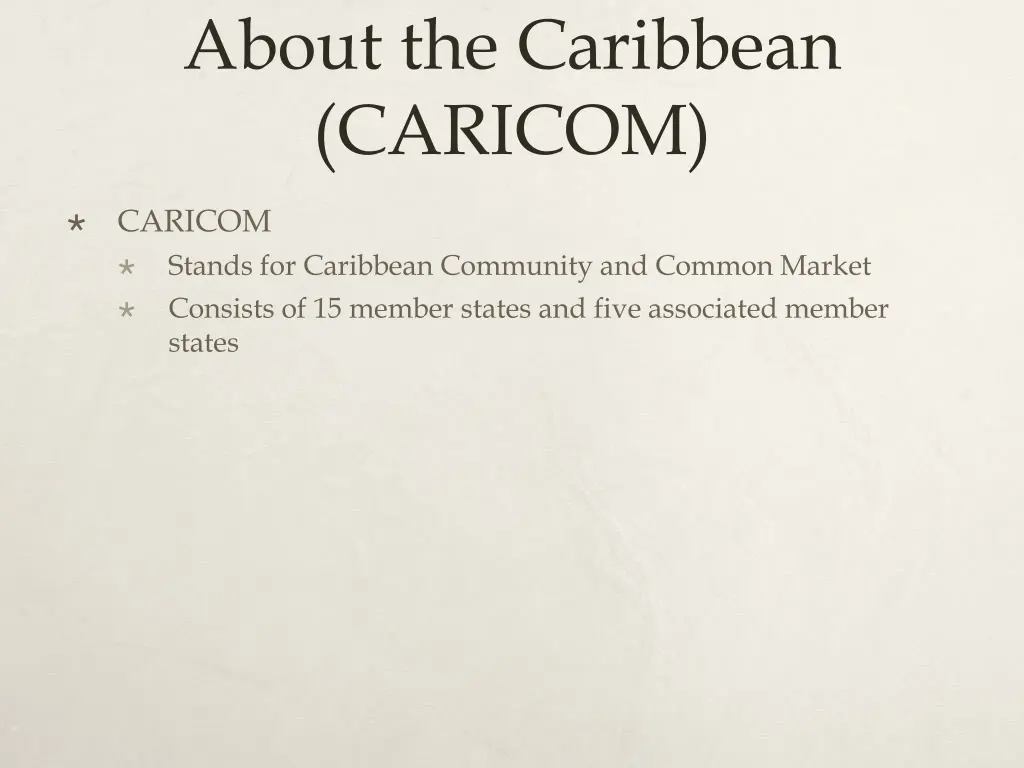 about the caribbean caricom