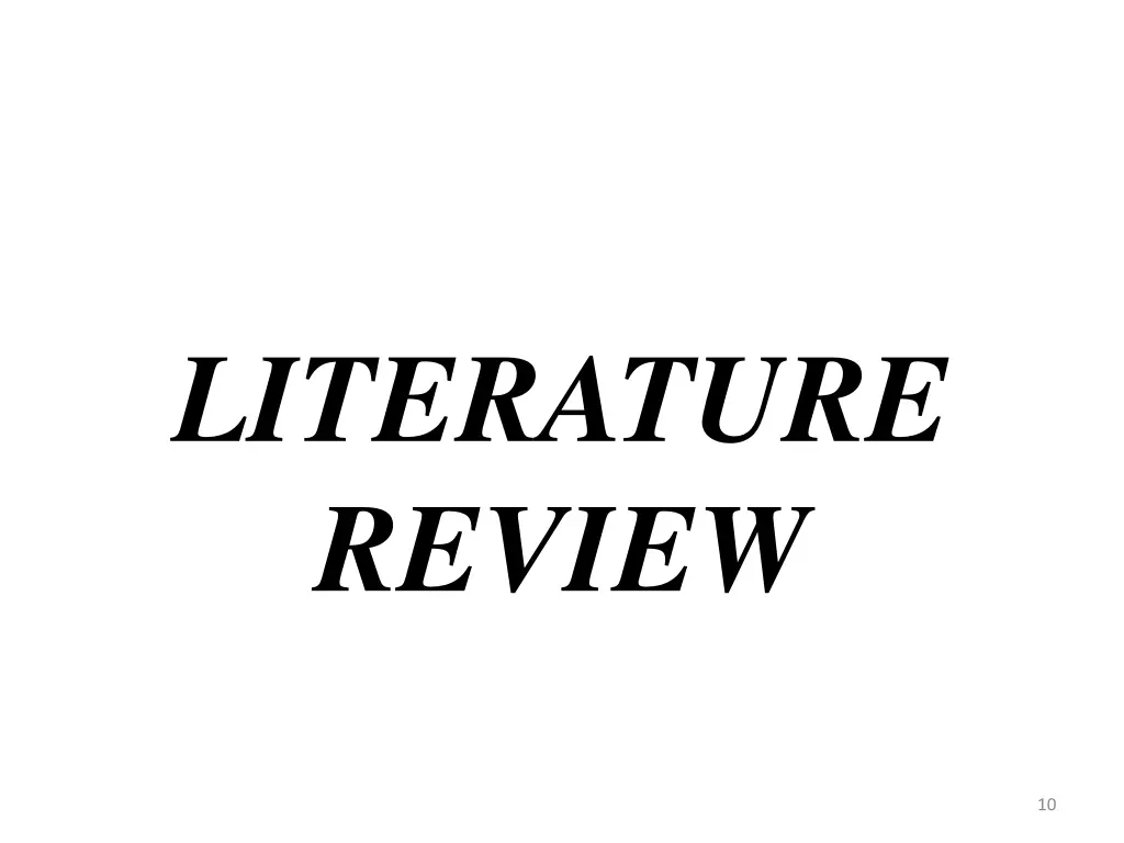 literature review