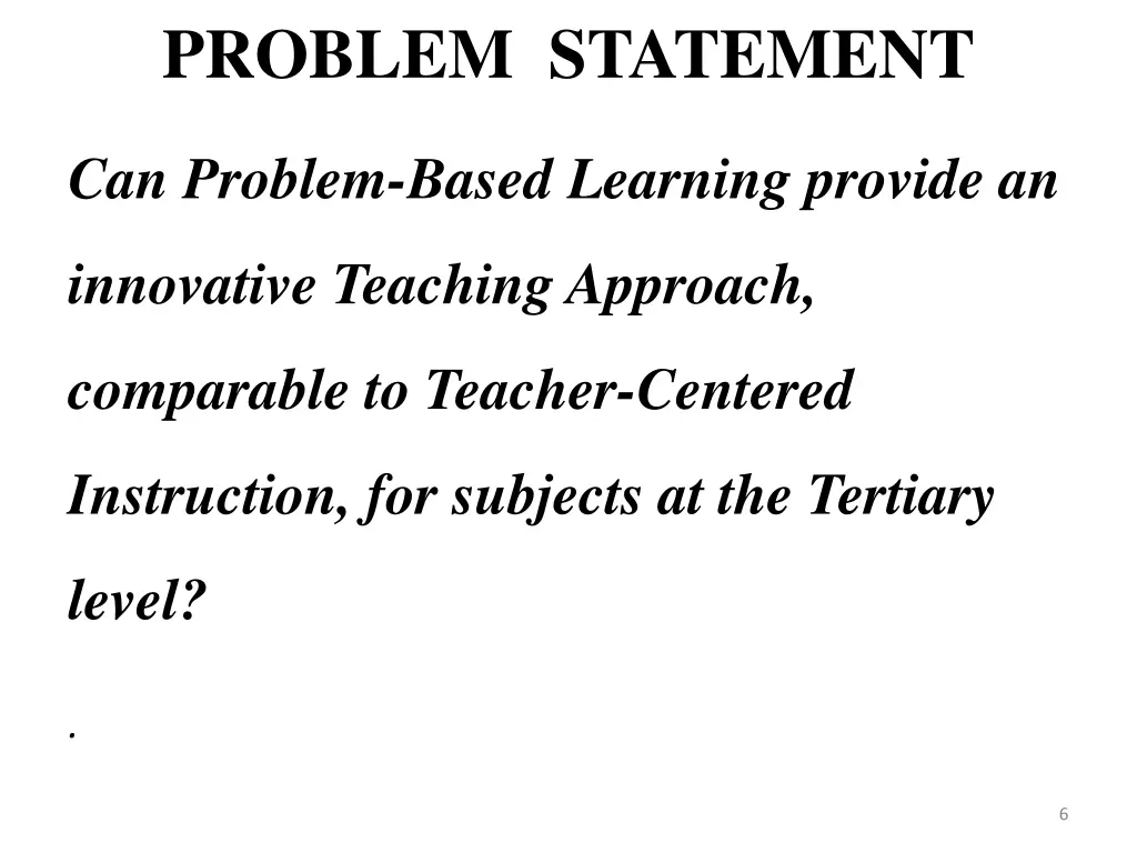 problem statement