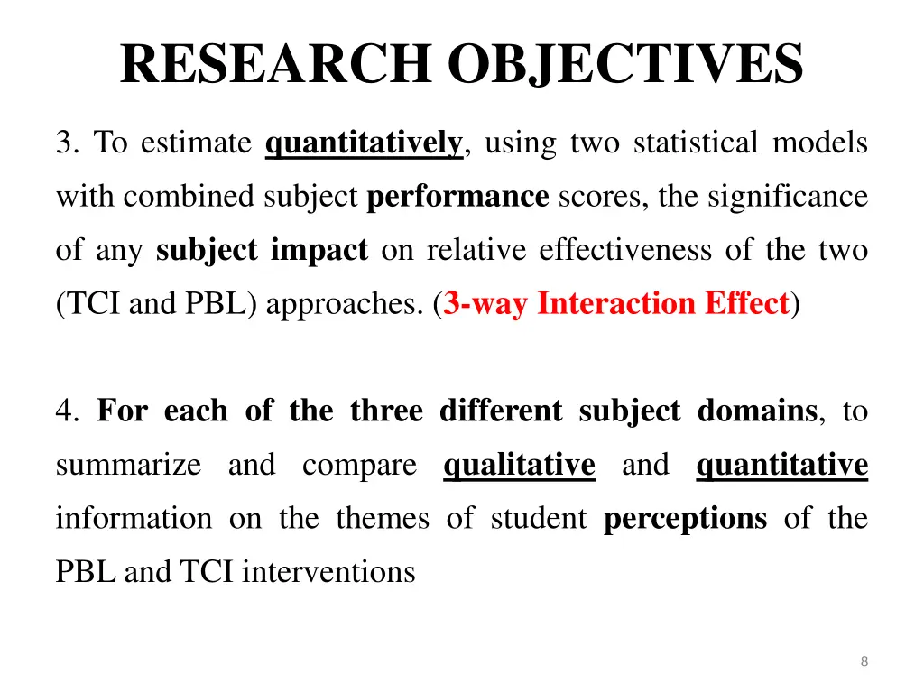 research objectives 1