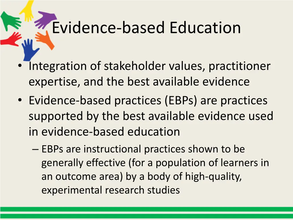 evidence based education