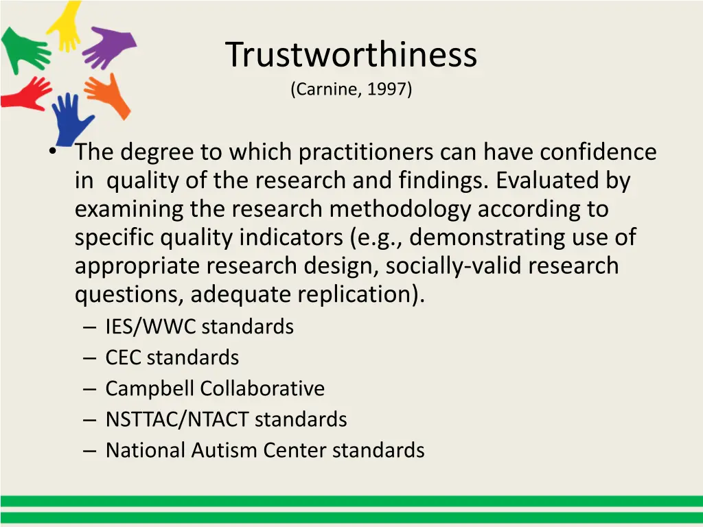 trustworthiness carnine 1997