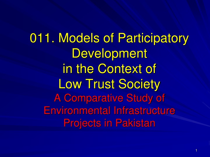 011 models of participatory development