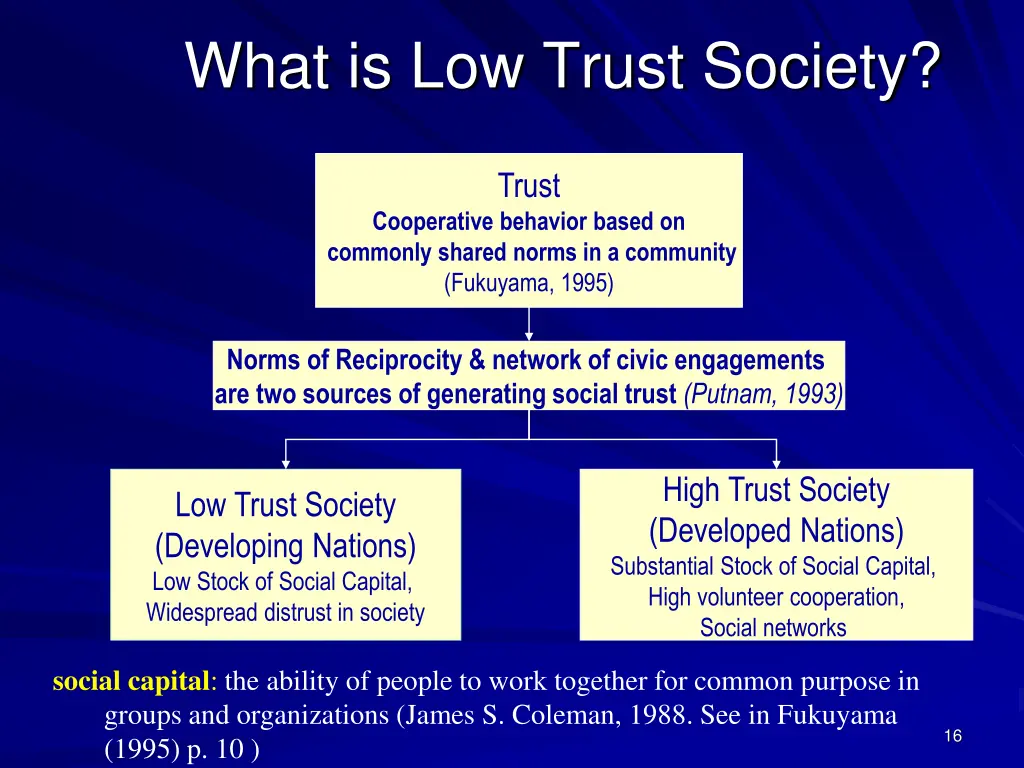 what is low trust society