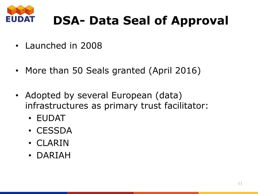 dsa data seal of approval