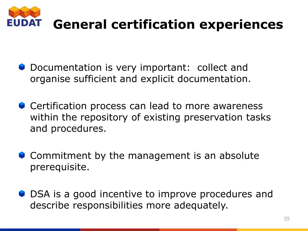 general certification experiences