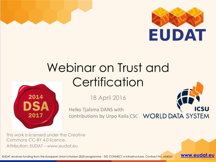 webinar on trust and certification