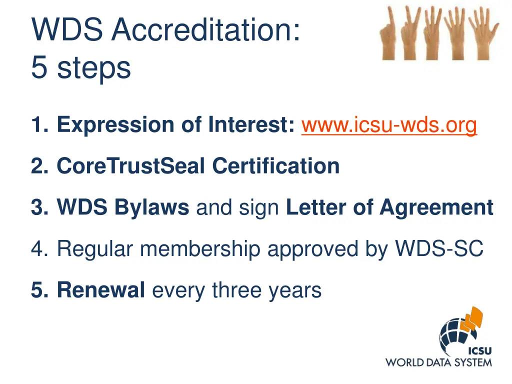 wds accreditation 5 steps