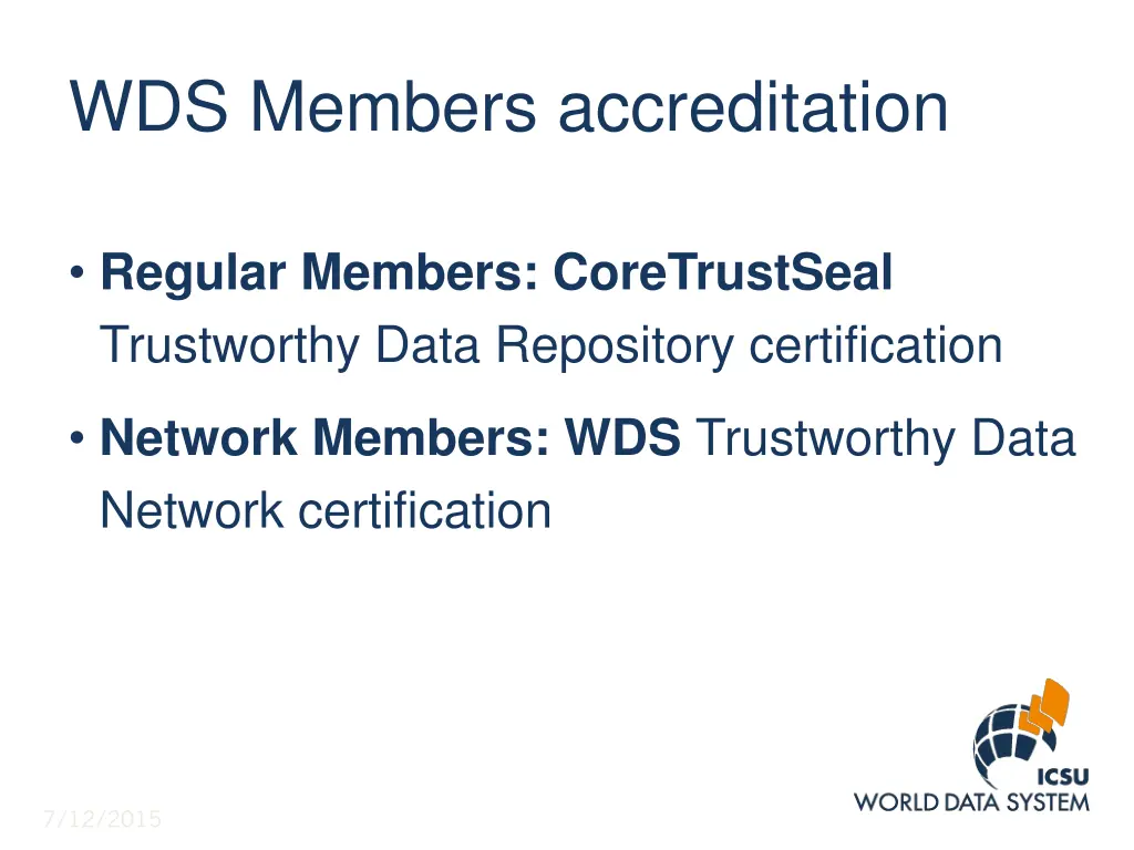 wds members accreditation