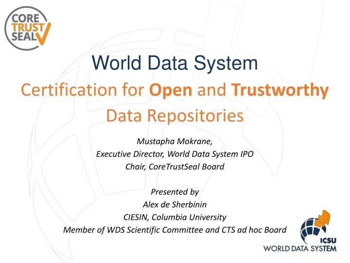 world data system certification for open