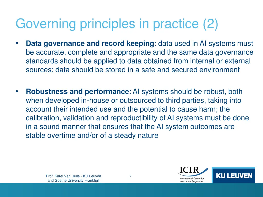 governing principles in practice 2