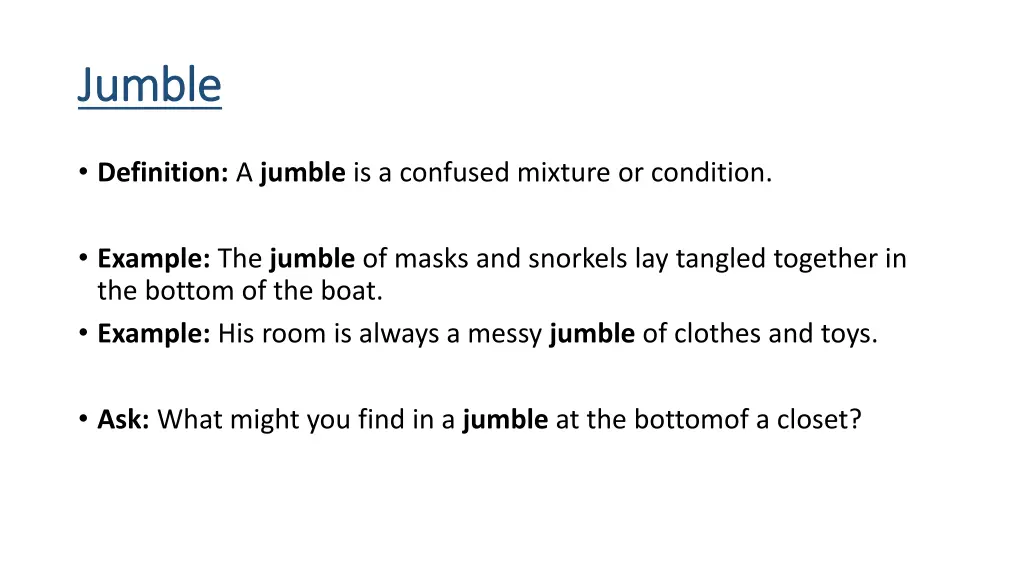 jumble jumble