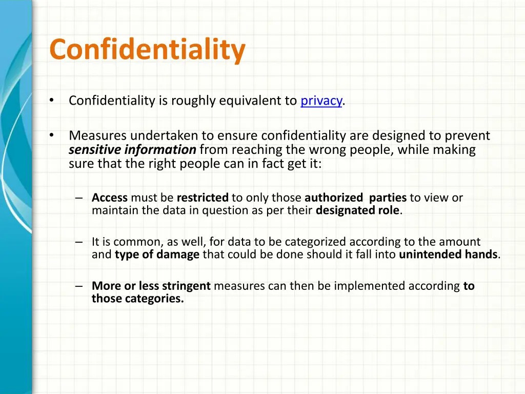 confidentiality