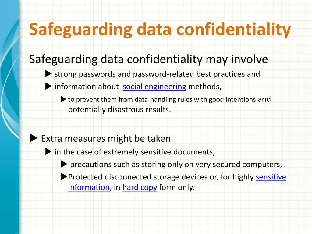 safeguarding data confidentiality